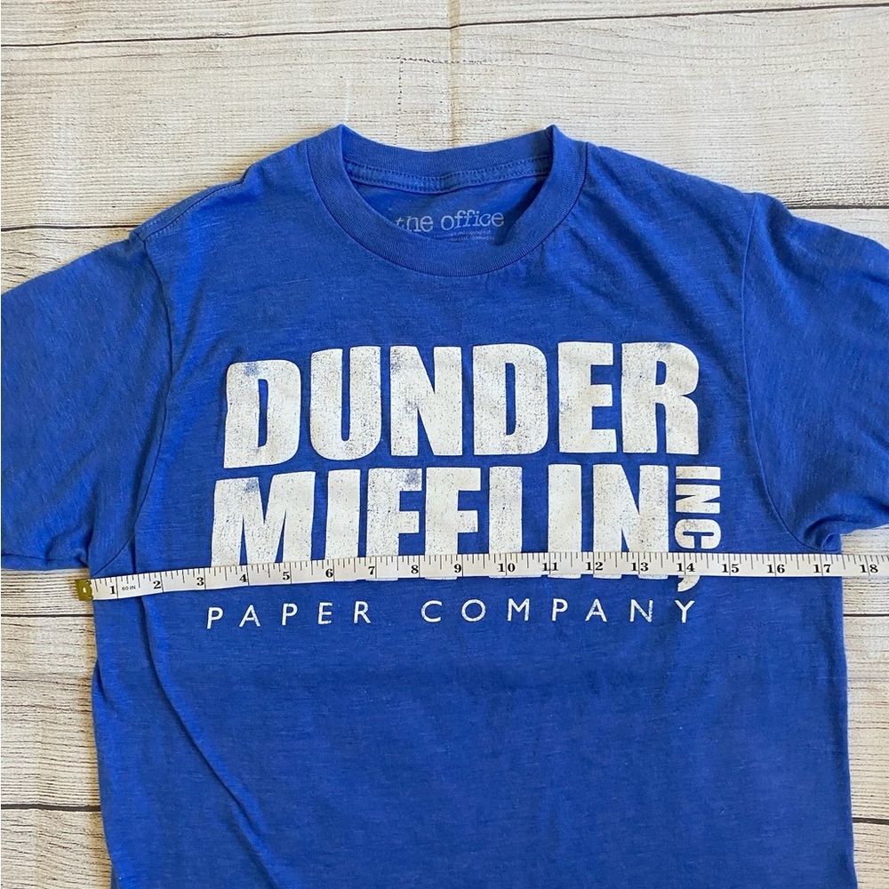 The Office Dunder Mifflin Paper Company Blue T-shirt Unisex - Picture 2 of 5